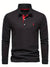 Herre Poloshirt Lange Mouwen Knapkrave 100% Bomuld Med Kontrasterende Detaljer 2