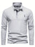 Herre Poloshirt Lange Mouwen Knapkrave 100% Bomuld Med Kontrasterende Detaljer 3