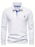 Herre Poloshirt Lange Mouwen Knapkrave 100% Bomuld Med Kontrasterende Detaljer 5