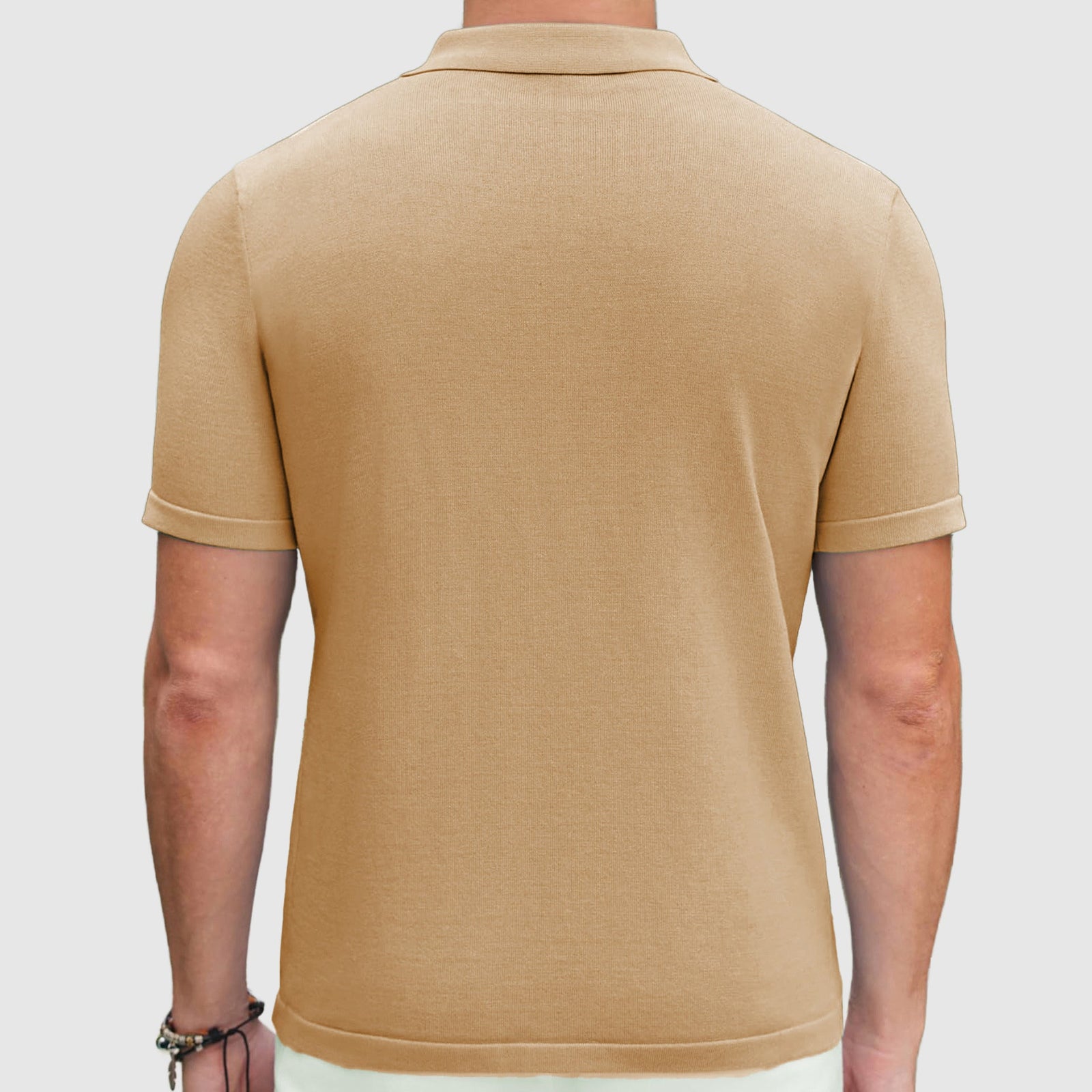 Herre Poloshirt Med Lynlåskrave Kortærmet Stilfuld Design 4