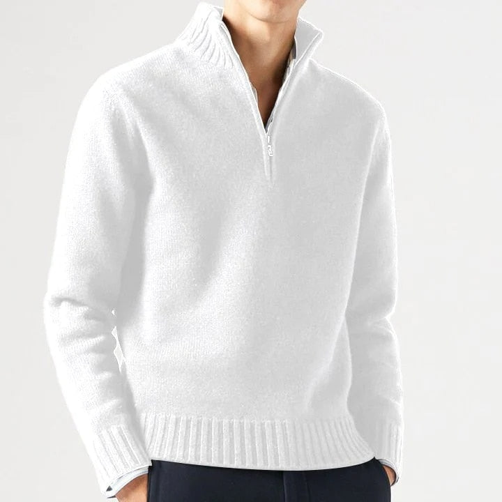 Herre Poloshirt med Høj Lynlås 3