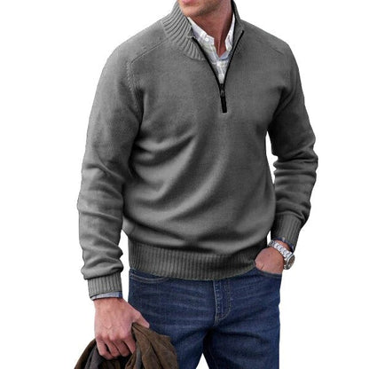Herre Poloshirt med Høj Lynlås 8