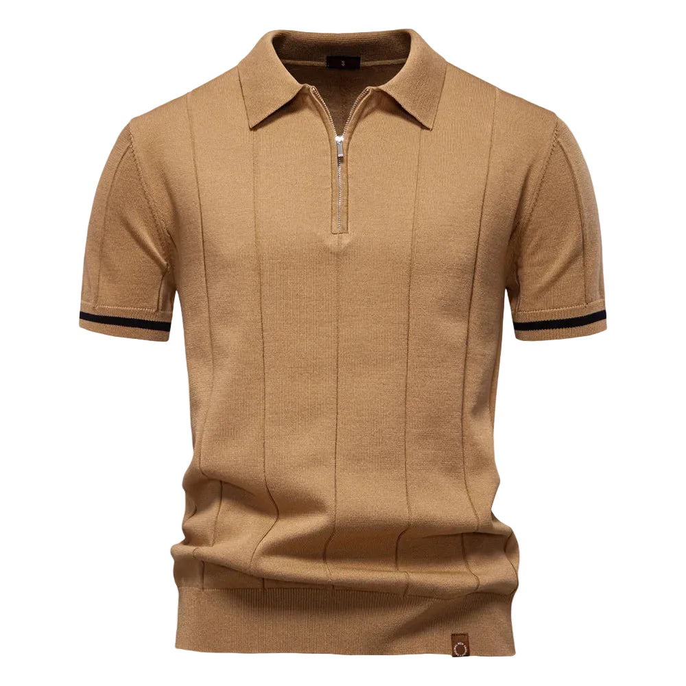 Herre Poloshirt med Lynlåskrage 0