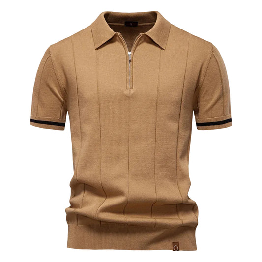 Herre Poloshirt med Lynlåskrage 0