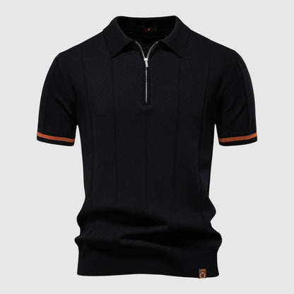 Herre Poloshirt med Lynlåskrage 1