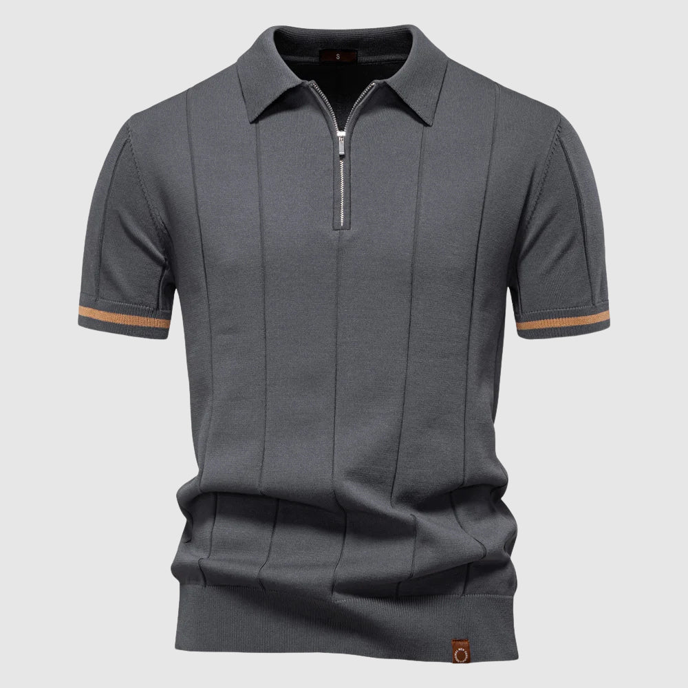 Herre Poloshirt med Lynlåskrage 3
