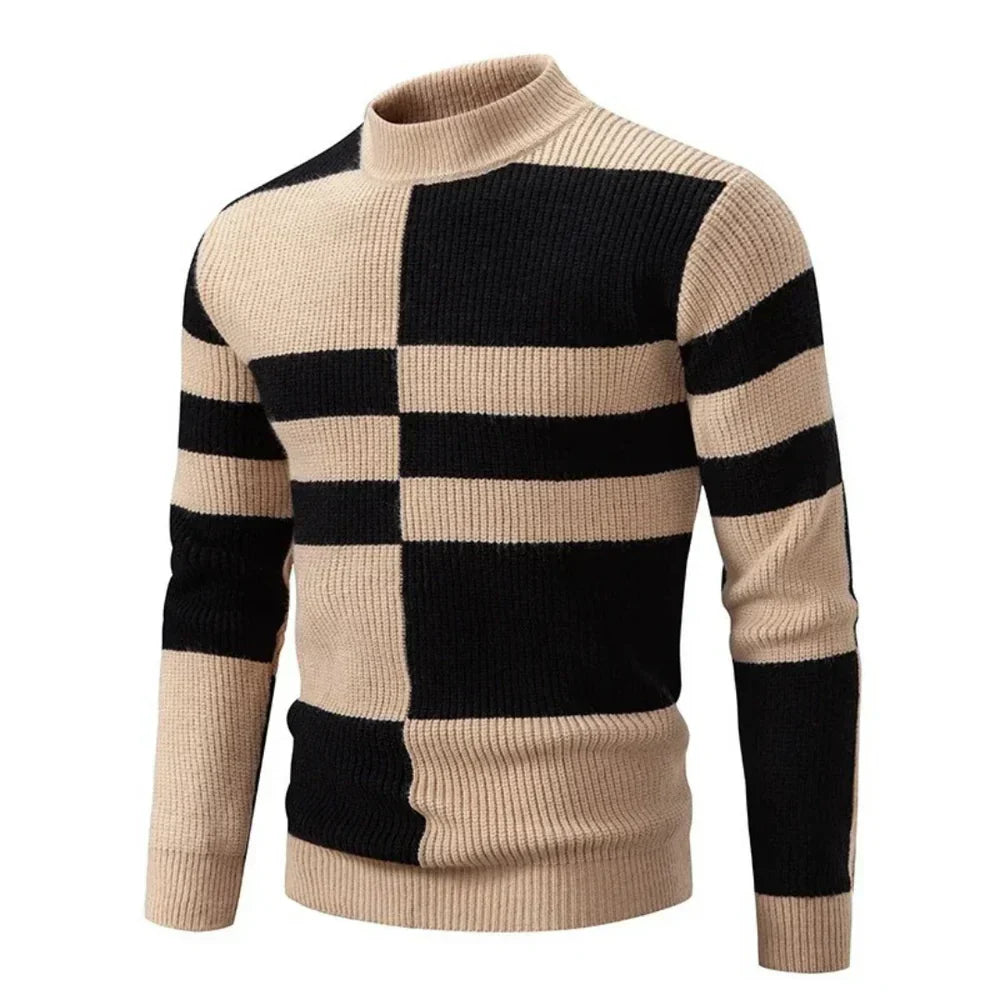 Herre Pullover Farveblokdesign Casual 3