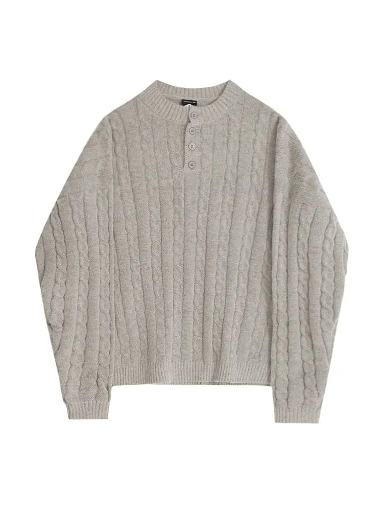 Herre Pullover Henley Klassisk Stil Moderne Design 2