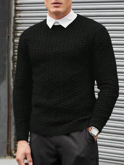 Herre Pullover Jacquarddesign Casual Sweater 1