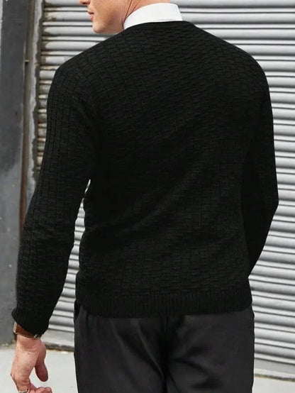 Herre Pullover Jacquarddesign Casual Sweater 2