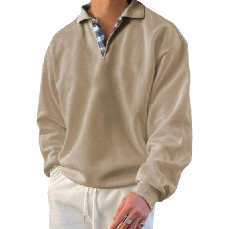 Herre Pullover Let Materiale Tidløs Design Komfortabel Pasform 0