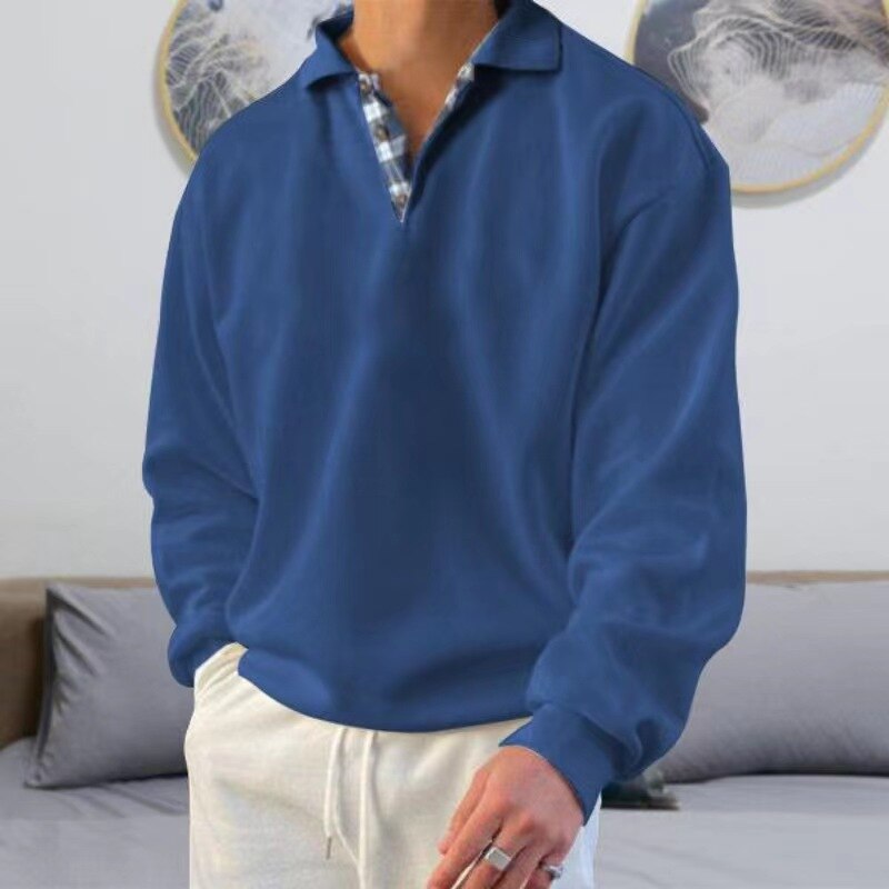 Herre Pullover Let Materiale Tidløs Design Komfortabel Pasform 5