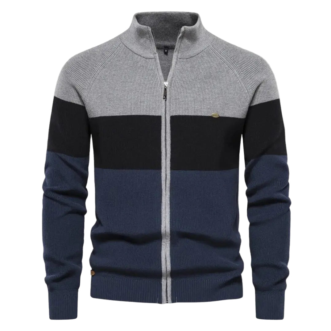 Herre Pullover Patchwork Design Modern 0