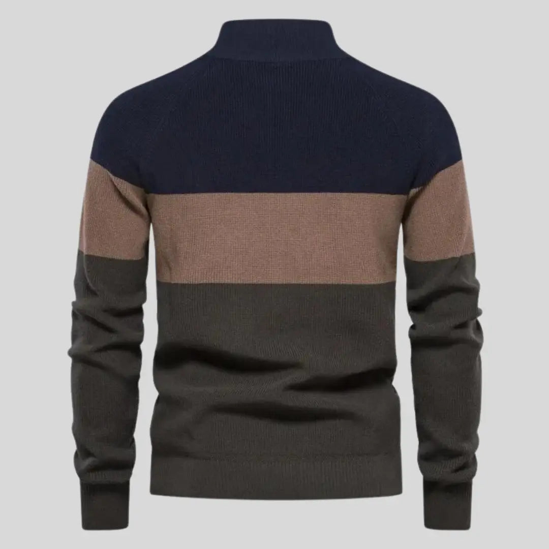 Herre Pullover Patchwork Design Modern 2