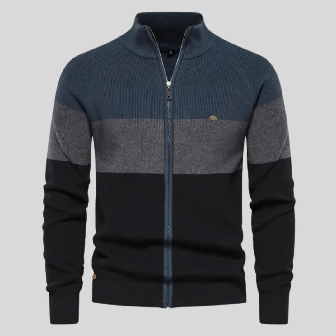 Herre Pullover Patchwork Design Modern 3