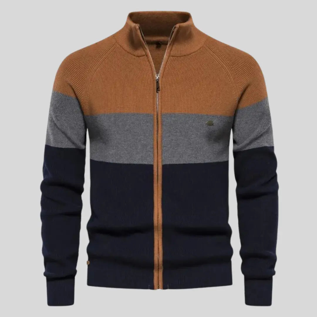 Herre Pullover Patchwork Design Modern 5