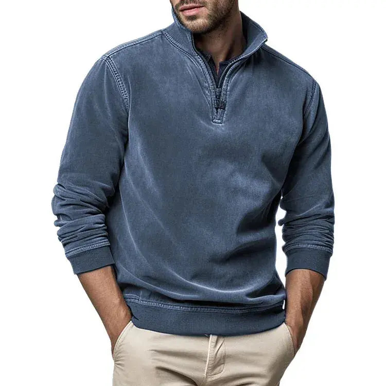 Herre Pullover Vintage Design Fleece Sweater 0