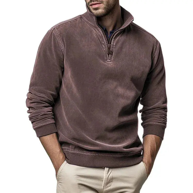 Herre Pullover Vintage Design Fleece Sweater 3