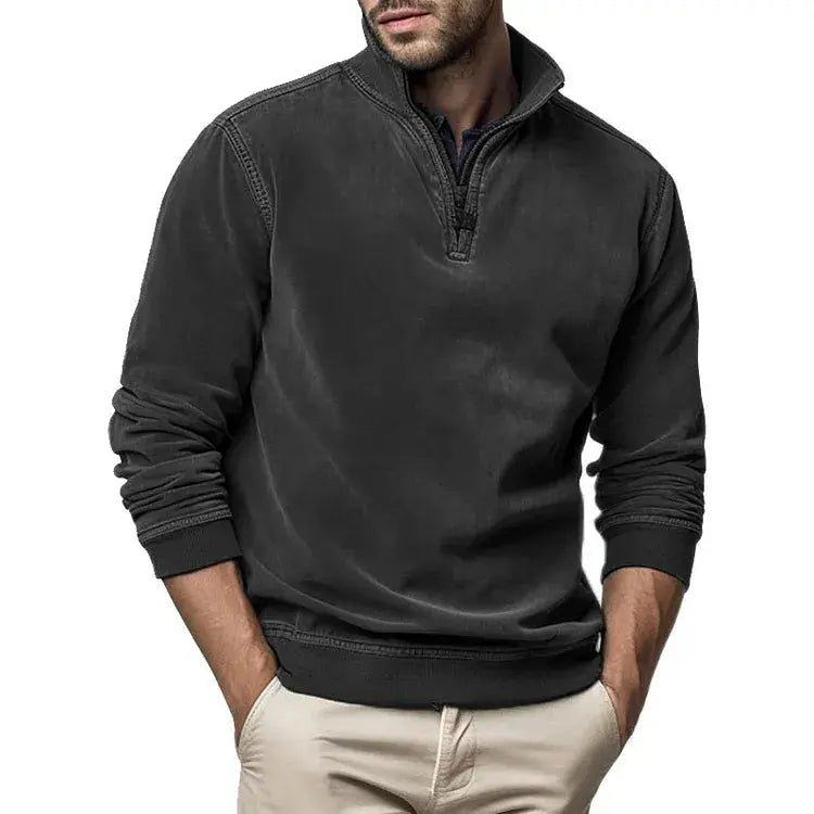 Herre Pullover Vintage Design Fleece Sweater 4