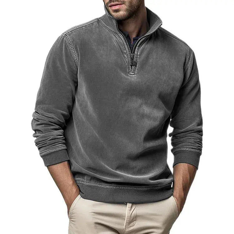 Herre Pullover Vintage Design Fleece Sweater 9