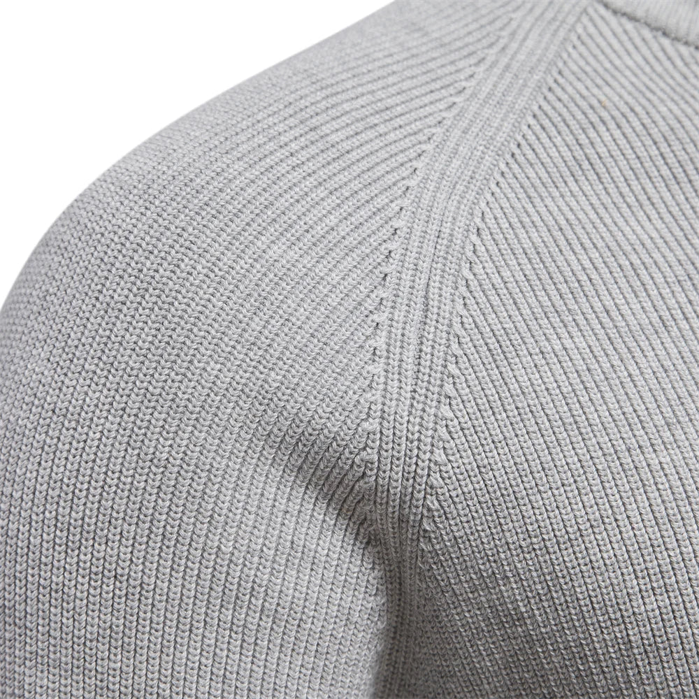 Herre Pullover med Halvlængde Lynlås - Moderne og Komfortabel Sweater til Fritid og Kontor 2