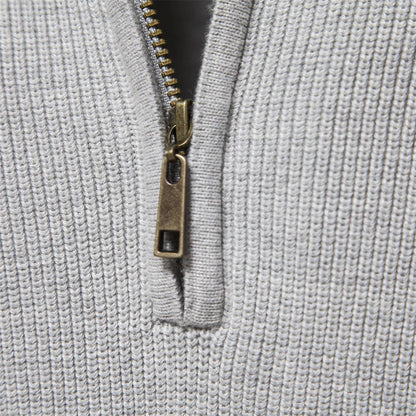 Herre Pullover med Halvlængde Lynlås - Moderne og Komfortabel Sweater til Fritid og Kontor 3