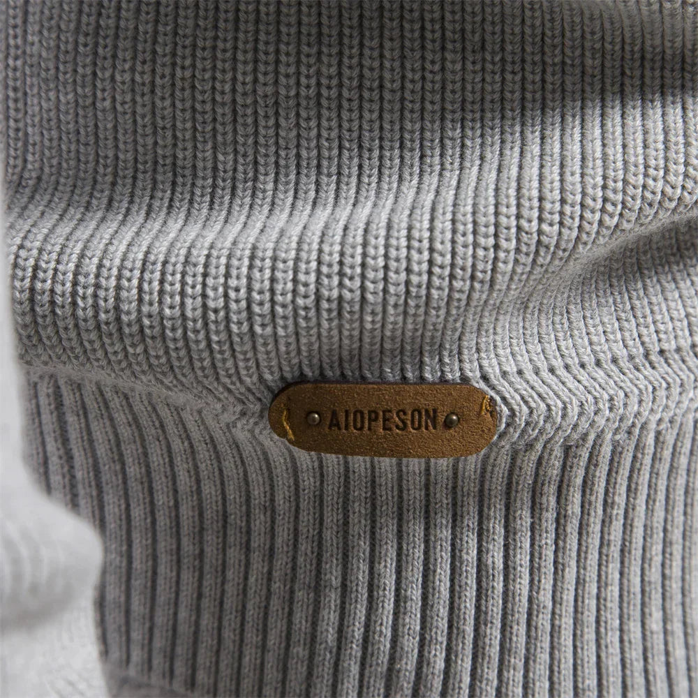 Herre Pullover med Halvlængde Lynlås - Moderne og Komfortabel Sweater til Fritid og Kontor 4