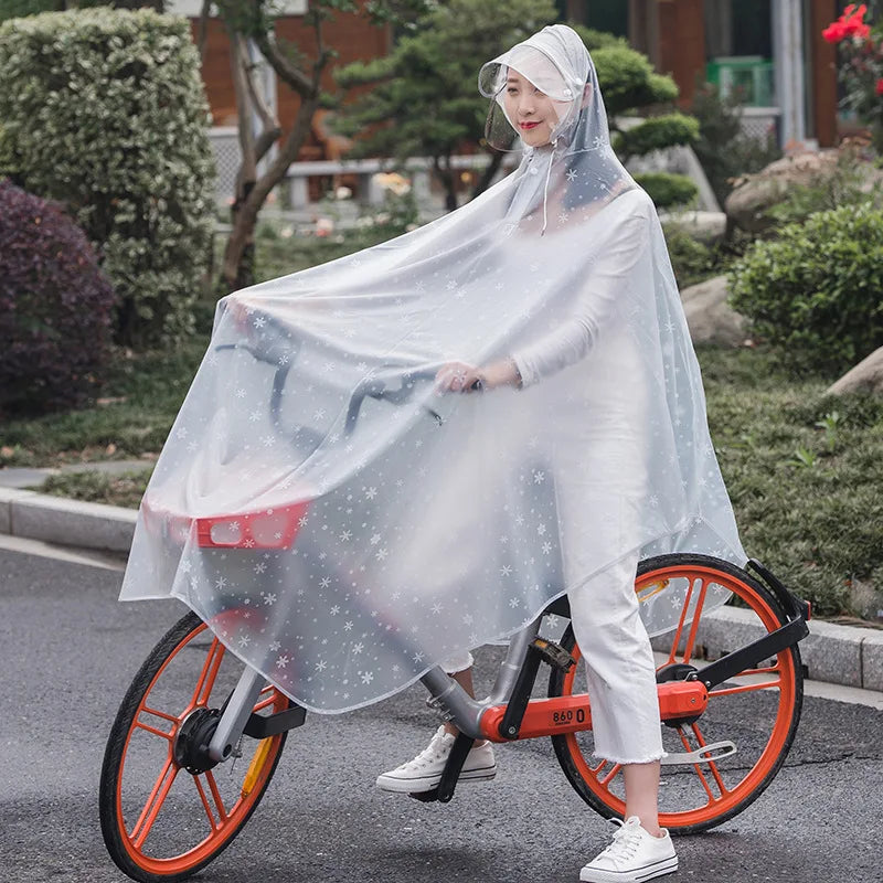 Herre Regnponcho Transparent PVC Til Cykel Og Motorcykel 5