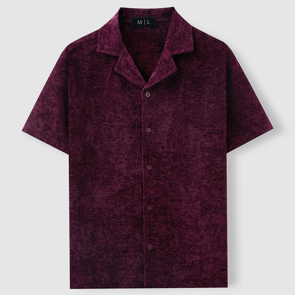 Herre Retro Skjorte med Fløjl Design 3