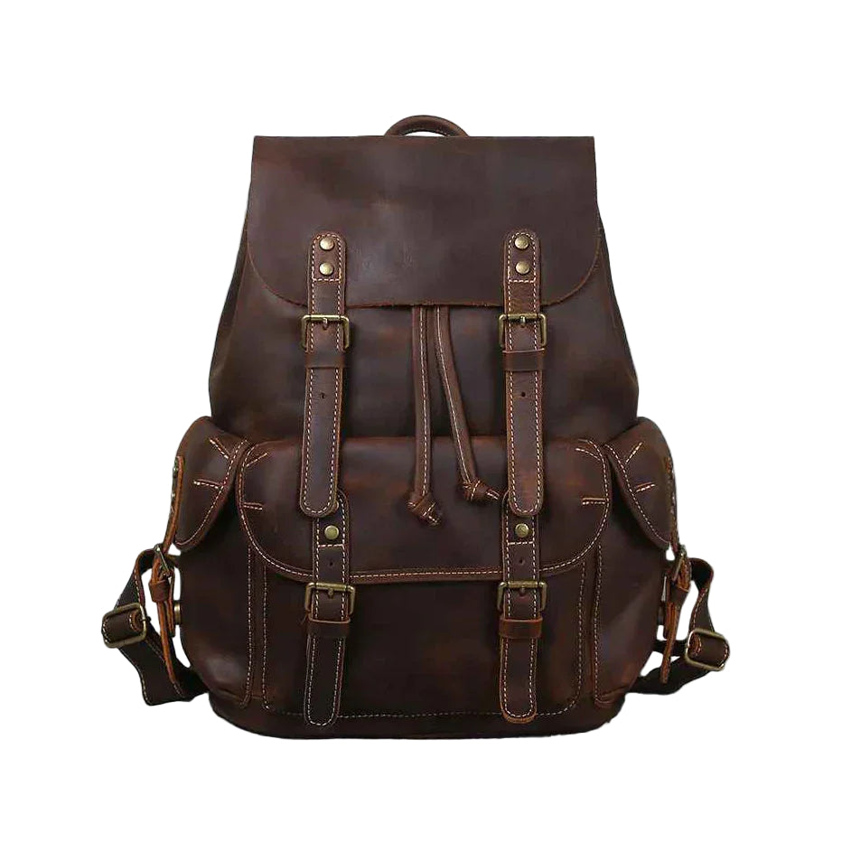 Herre Rygsæk Vintage Stil Rummelig og Praktisk Design 0