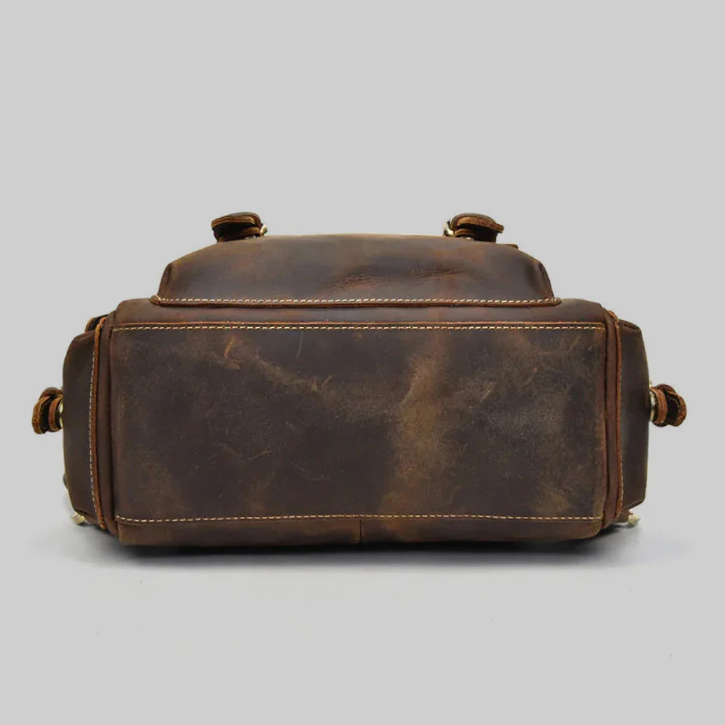 Herre Rygsæk i Læder Klassisk Stil 4