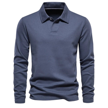 Herre Skjorte Casual 100% Bomuld Lange Ærmer Klassisk Design 1