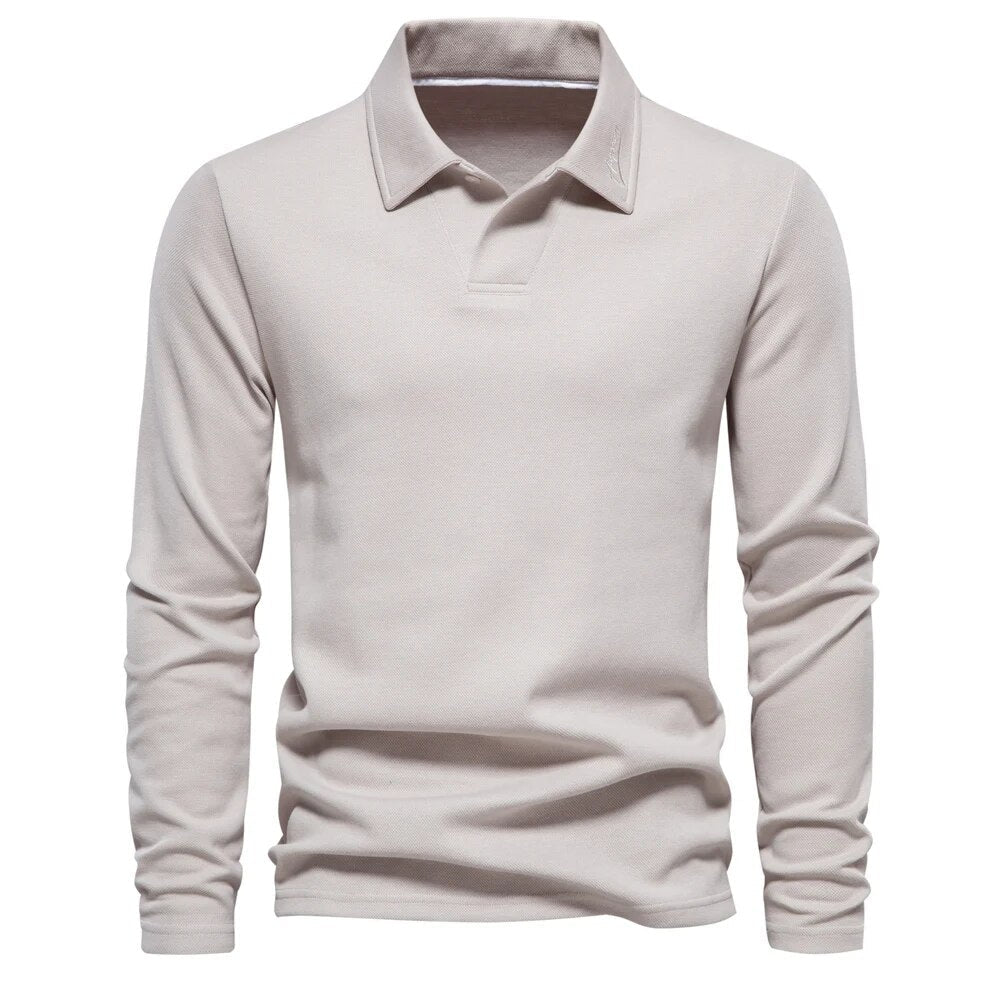 Herre Skjorte Casual 100% Bomuld Lange Ærmer Klassisk Design 4