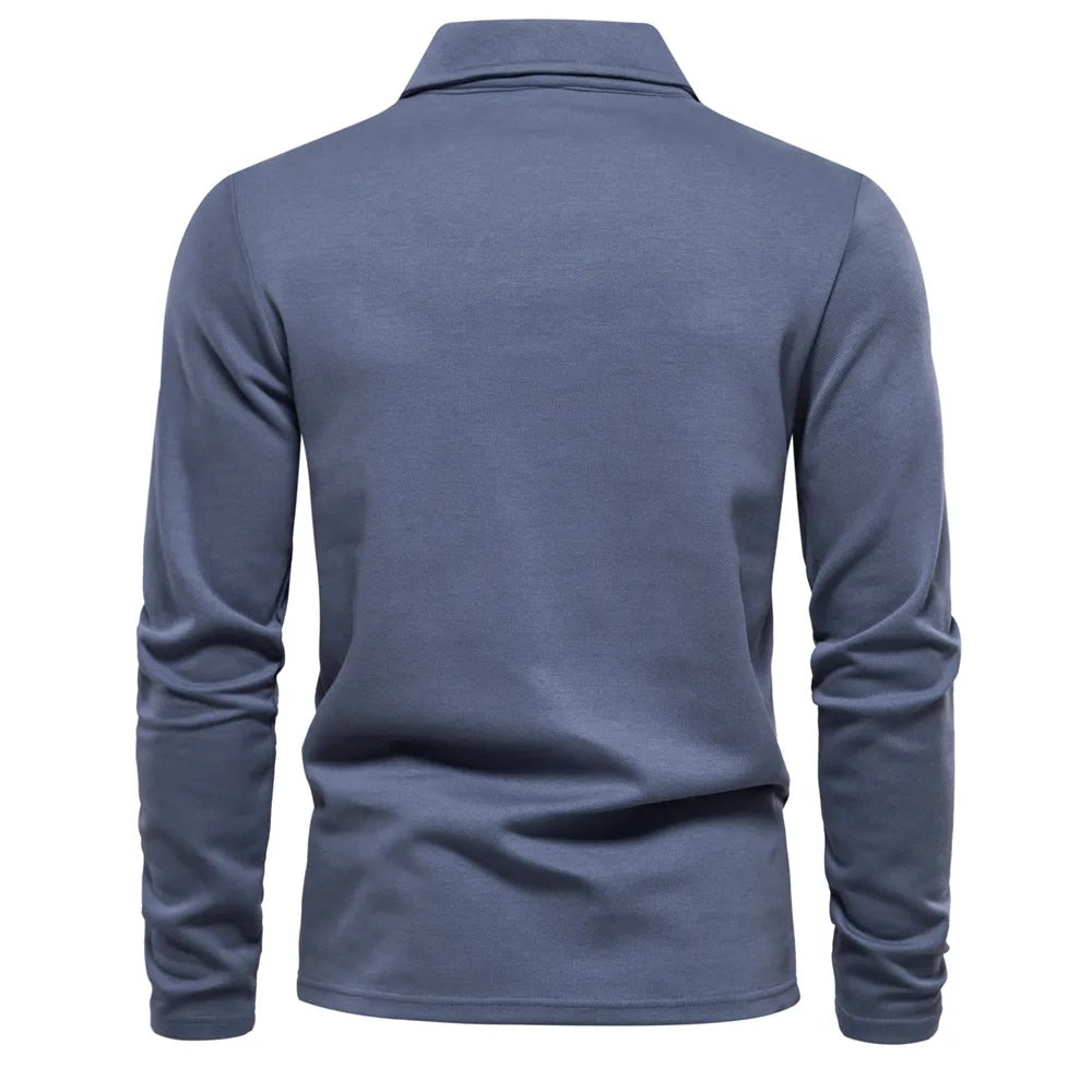 Herre Skjorte Casual 100% Bomuld Lange Ærmer Klassisk Design 8