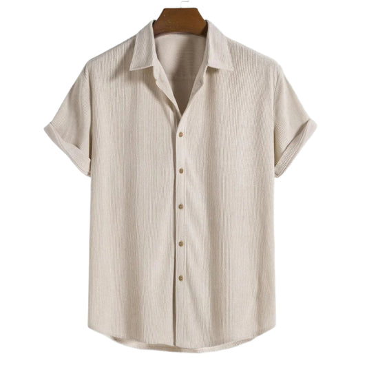 Herre Skjorte Corduroy Klassisk Design Komfortabel Pasform 0