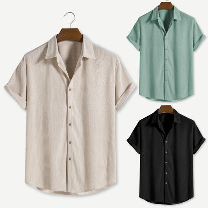 Herre Skjorte Corduroy Klassisk Design Komfortabel Pasform 6
