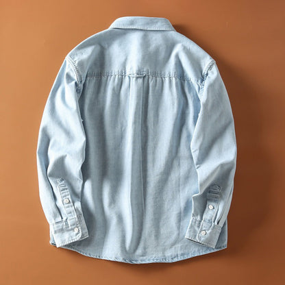 Herre Skjorte Denim Retro Stil - Afslappet Design til Mænd 2