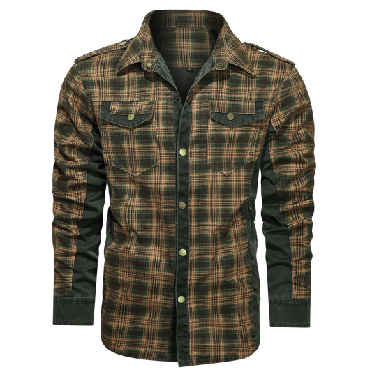 Herre Skjorte Flannel Klassisk Design 100% Bomuld 0