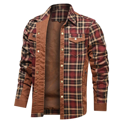 Herre Skjorte Flannel Klassisk Design 100% Bomuld 1