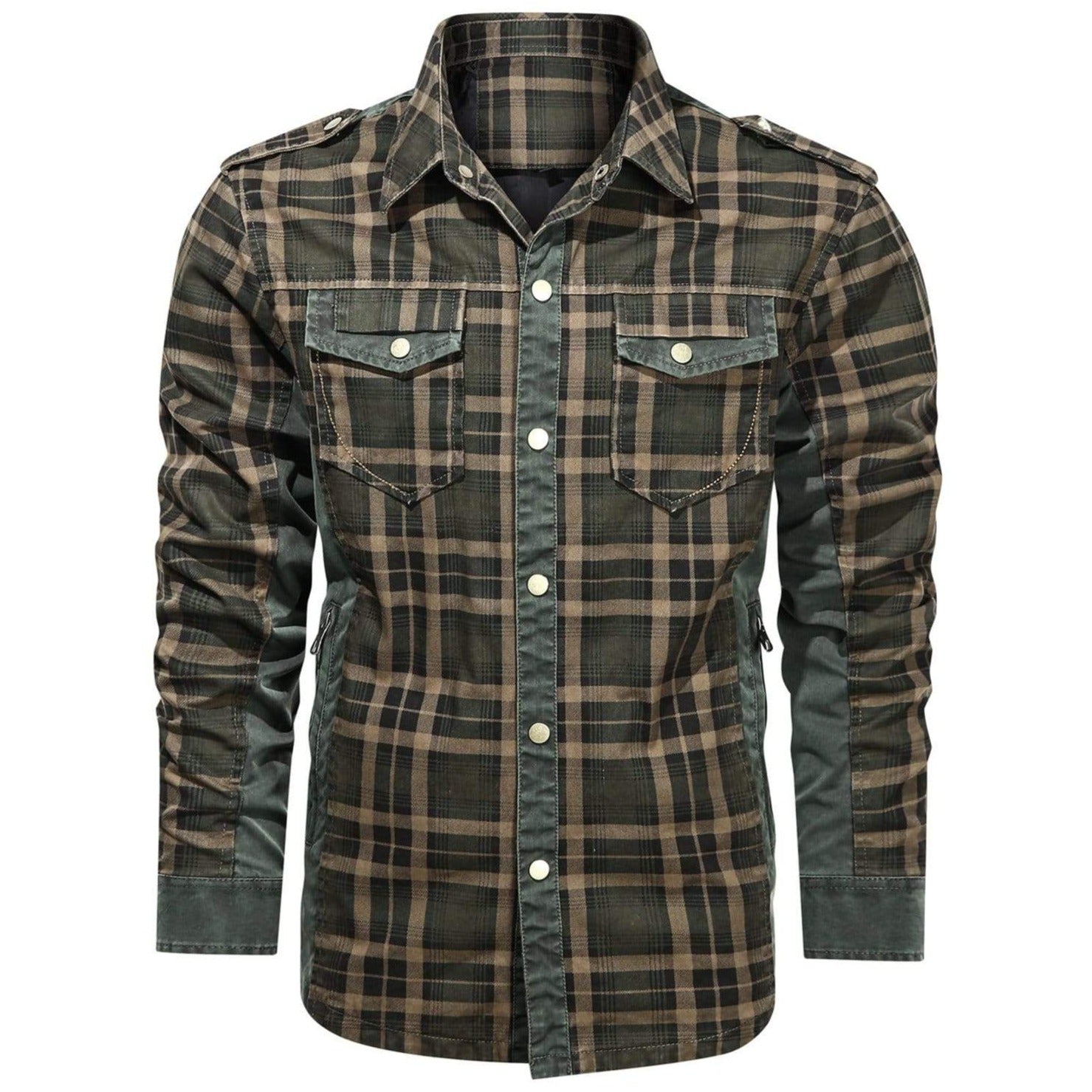 Herre Skjorte Flannel Klassisk Design 100% Bomuld 3