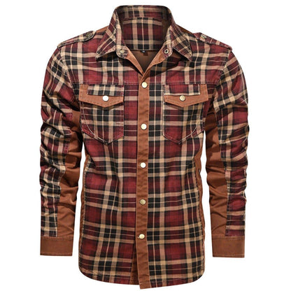 Herre Skjorte Flannel Klassisk Design 100% Bomuld 4