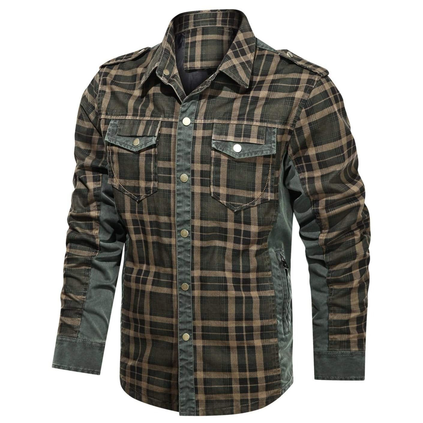 Herre Skjorte Flannel Klassisk Design 100% Bomuld 6