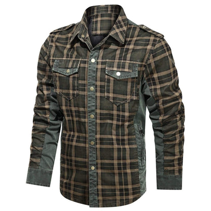 Herre Skjorte Flannel Klassisk Design 100% Bomuld 6