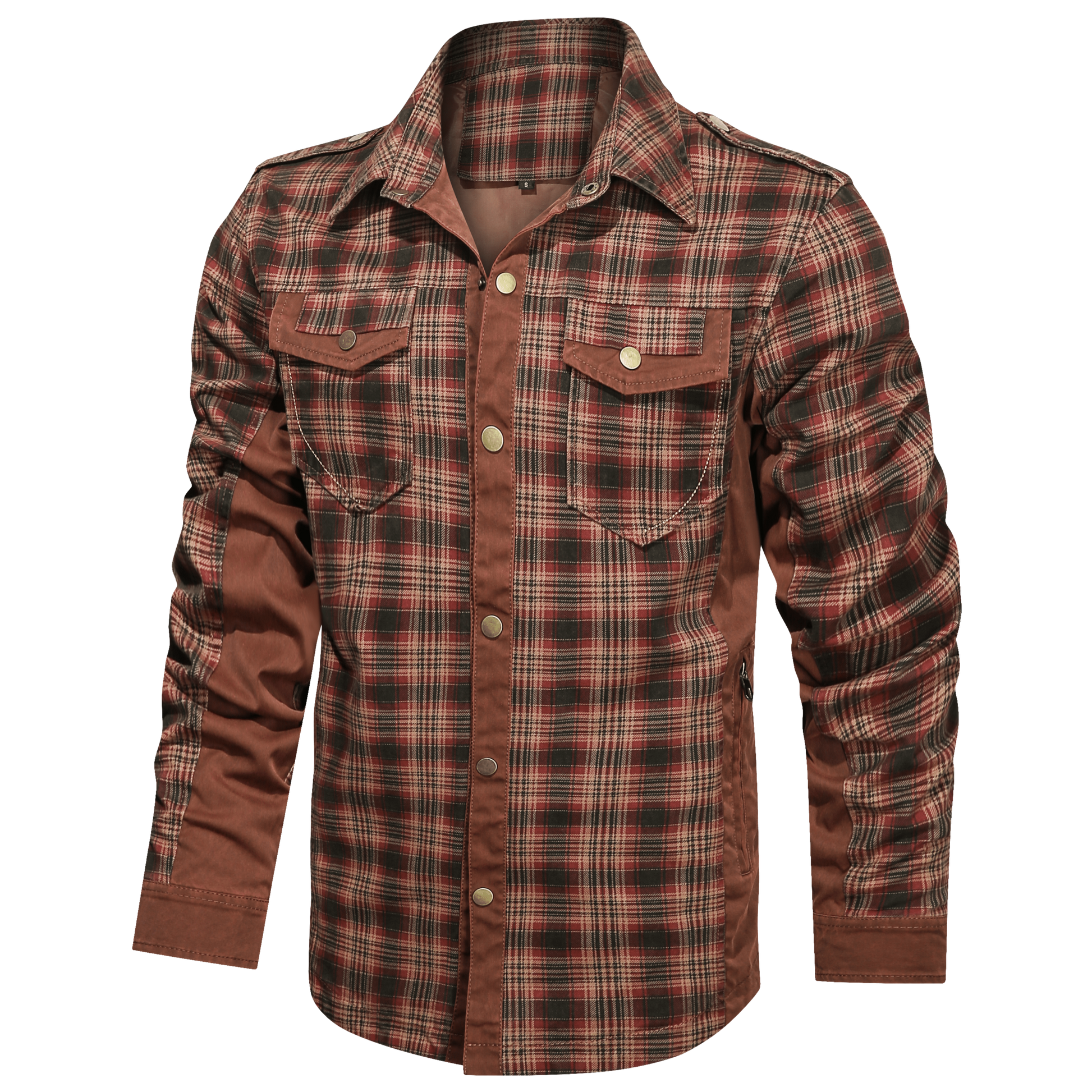 Herre Skjorte Flannel Klassisk Design 100% Bomuld 8