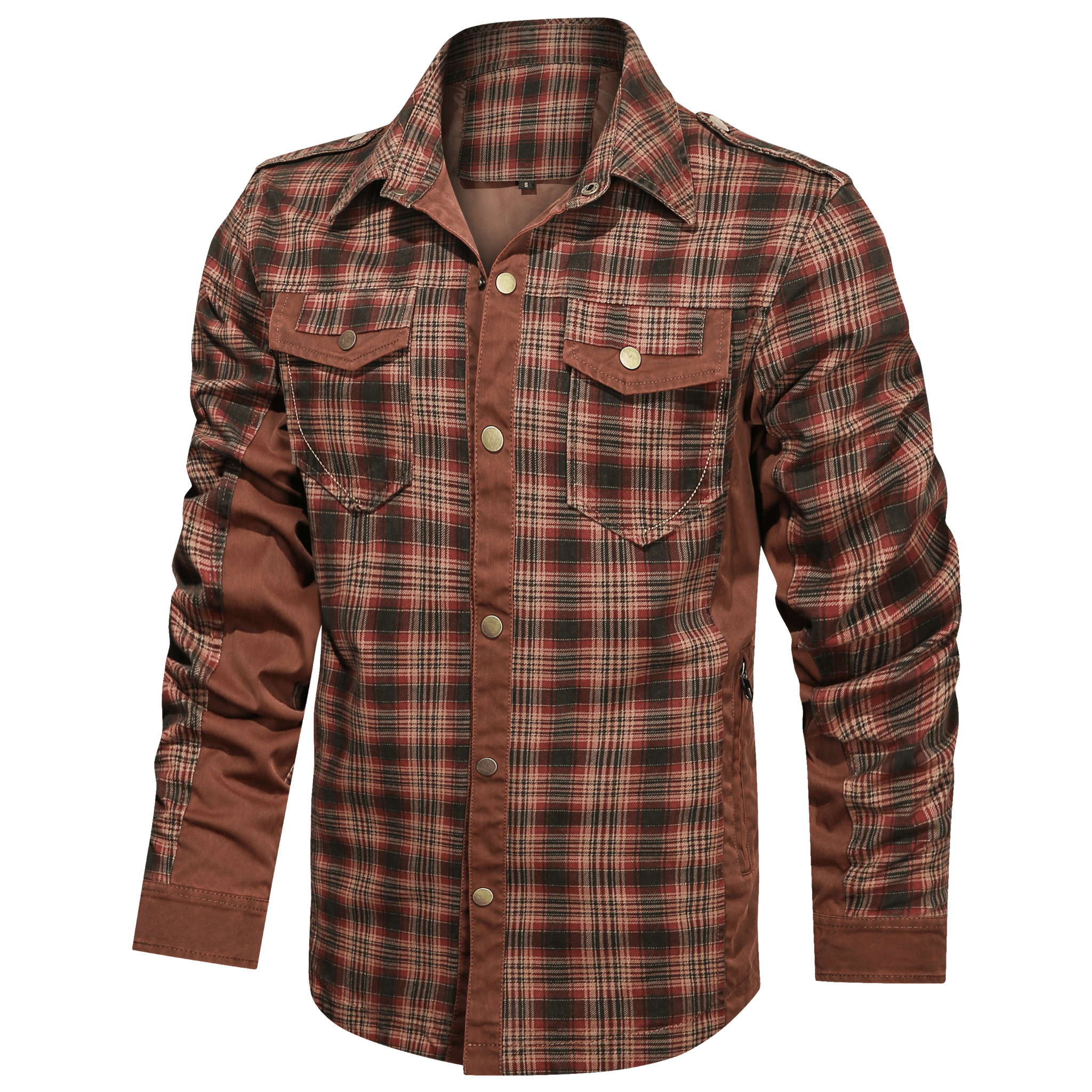 Herre Skjorte Flannel Klassisk Design 100% Bomuld 8