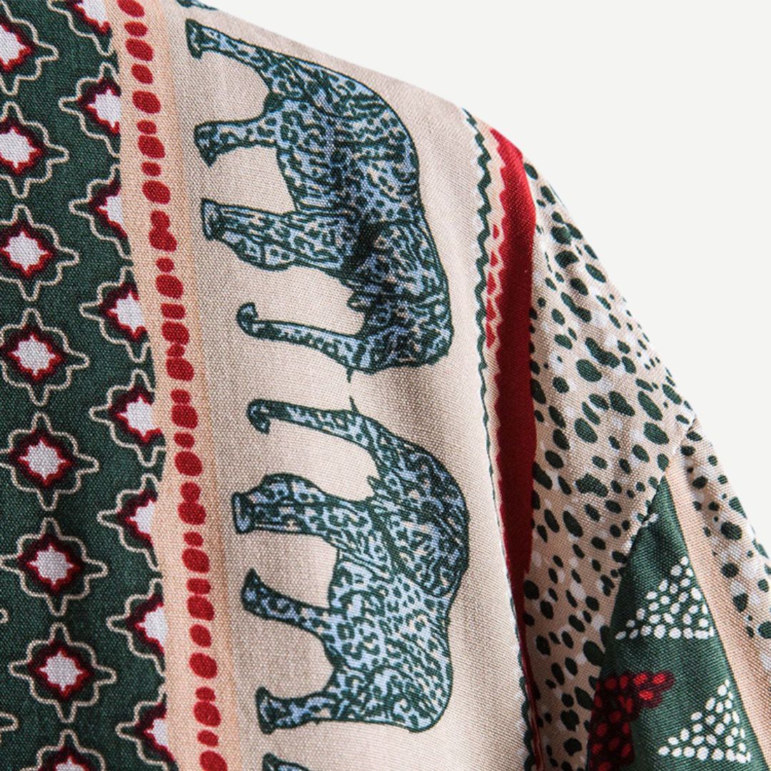 Herre Skjorte Geometrisk Letvægtsstof - Afslappet Pasform til Mænd 6