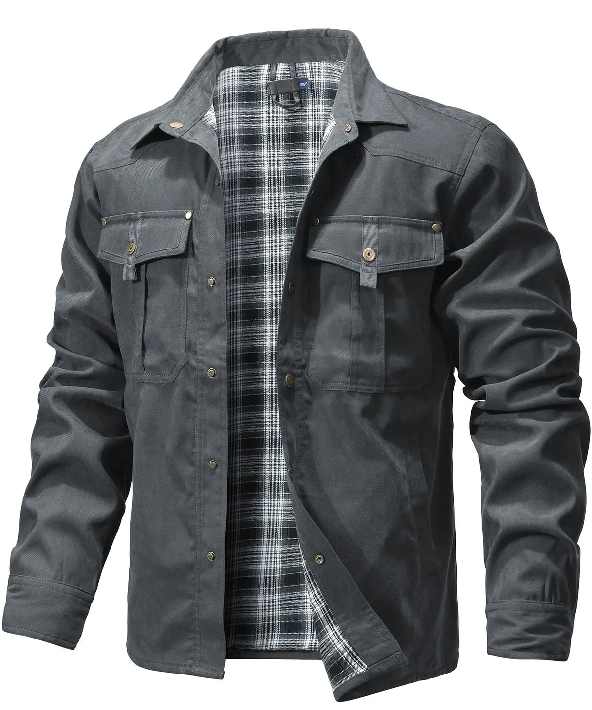 Herre Skjorte Jakke Flannel Lined Polyester Casual 10