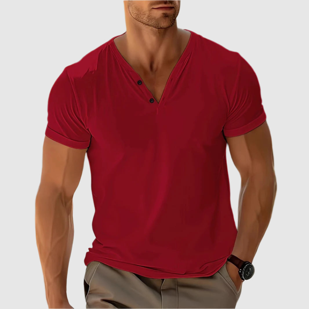 Herre Skjorte Klassisk Henley Design til Mænd 3