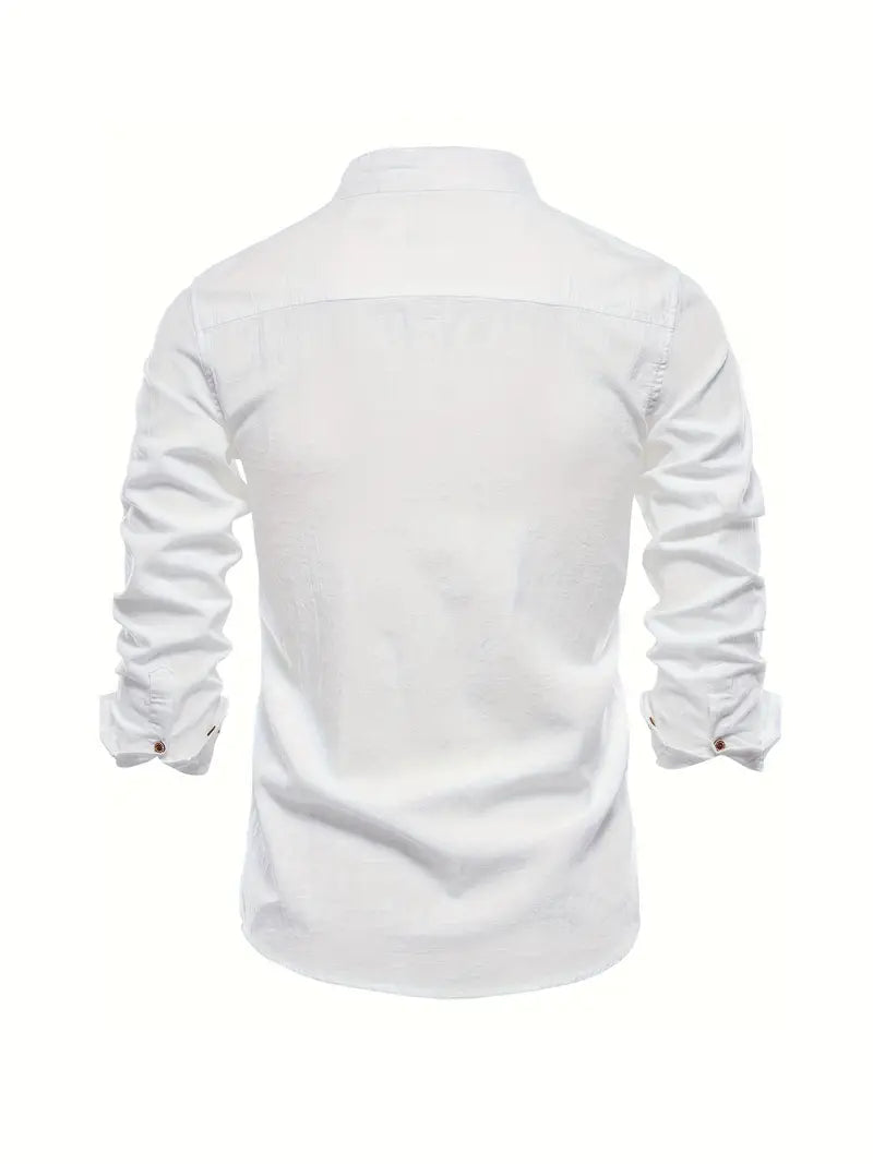 Herre Skjorte Knapper Tidløs Design 1