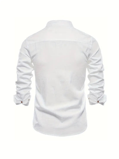 Herre Skjorte Knapper Tidløs Design 1